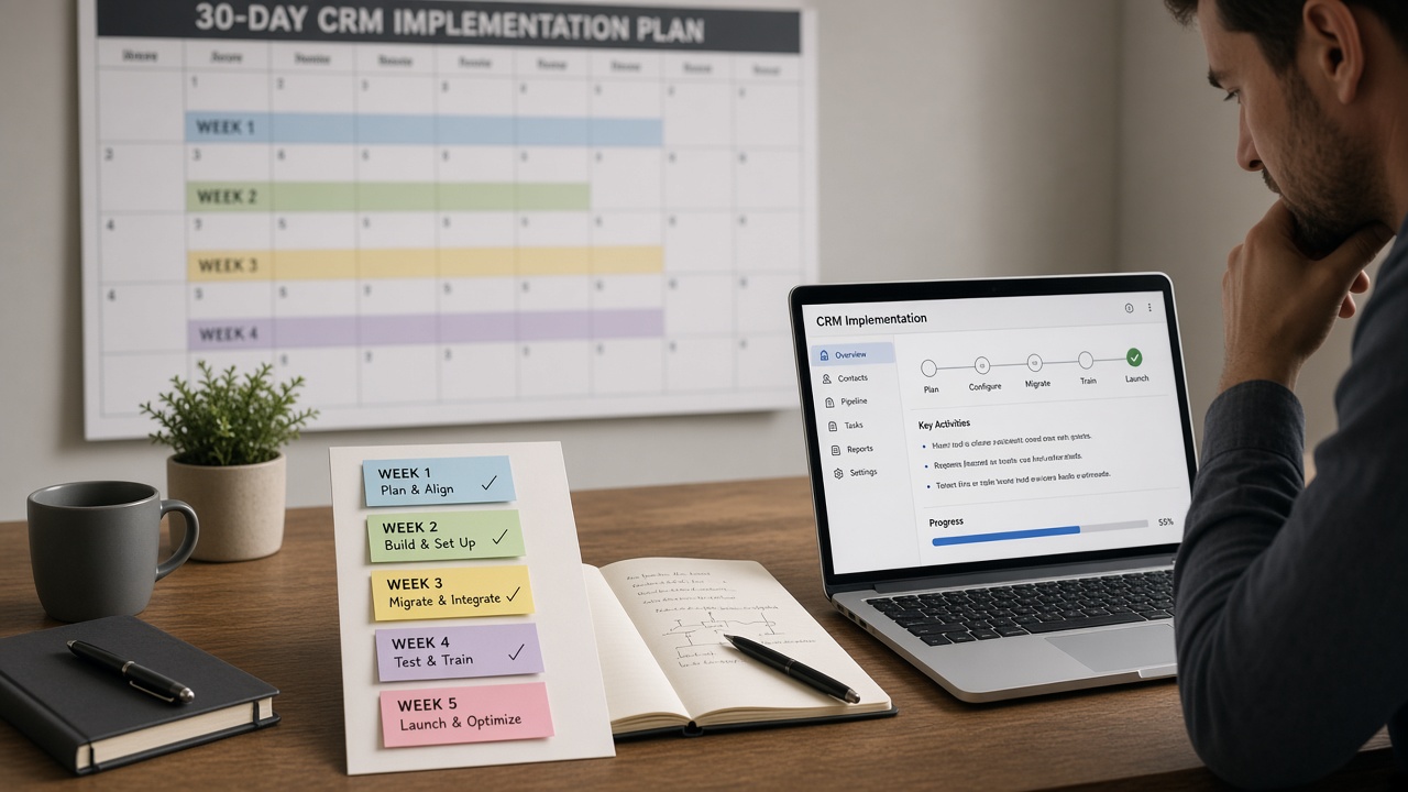 Внедрение CRM за 30 дней: пошаговый план для малого бизнеса